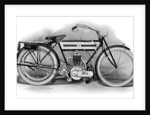 An early Triumph motorcycle by Anonymous