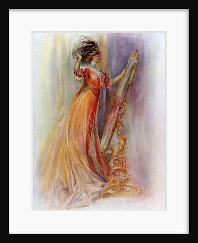Woman admiring herself in a mirror by Hubner & Wilson