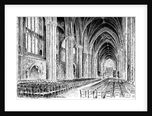 Interior of Bristol Cathedral by W Gilliard
