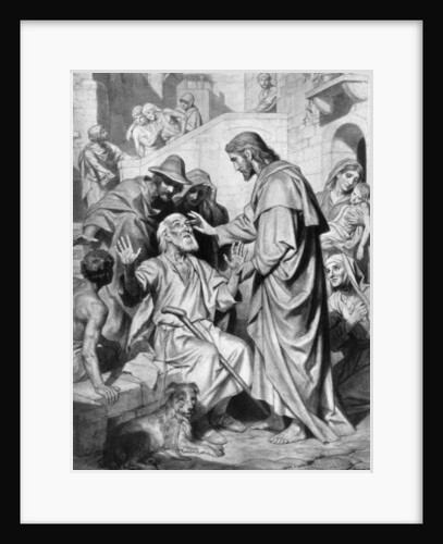 Christ healing the blind by Hofmann