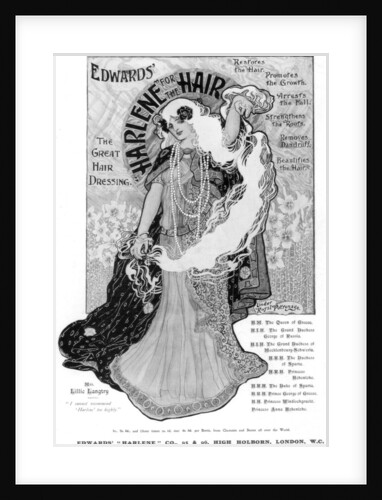 Advertisement for Edwards 'Harlene' for Hair by Anonymous