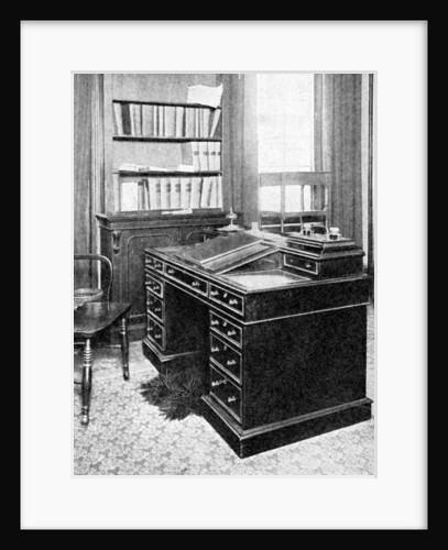 Chair & Desk of Charles Dickens, used at Gadshill by Rischgitz Collection