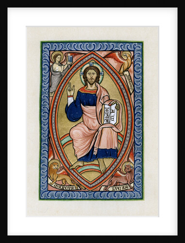 Christ in glory with the symbols of the four Evangelists by Anonymous