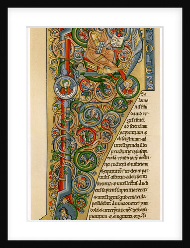 Illuminated iniitial 'P' by Anonymous