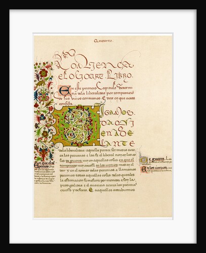 Illuminated letter 'D' by Anonymous