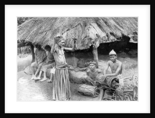 A sorcerer ejecting a spirit from a sick man in South India by Anonymous