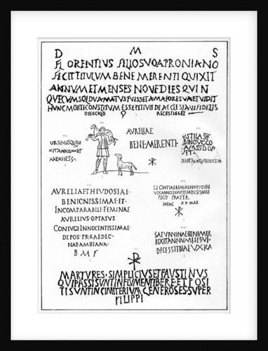 Inscriptions from the Catacombs, Rome by Anonymous