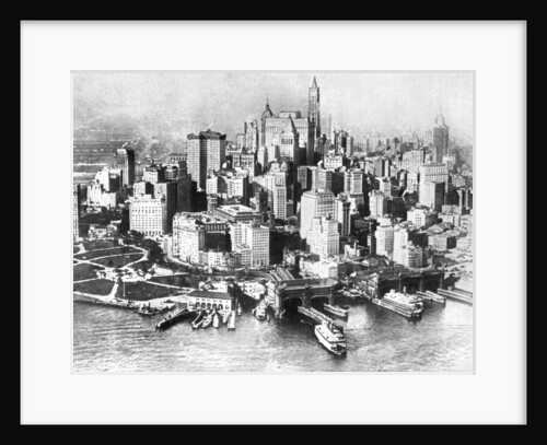 Aerial view of Lower New York, USA by Anonymous