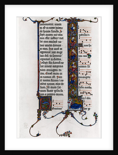 Tree of Jesse in initial letter 'I' by Anonymous