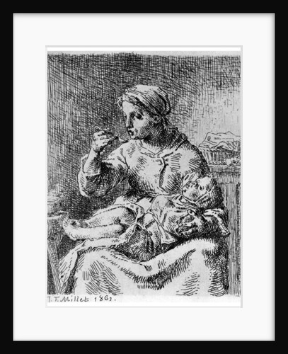 La Bouillie by Jean Francois Millet