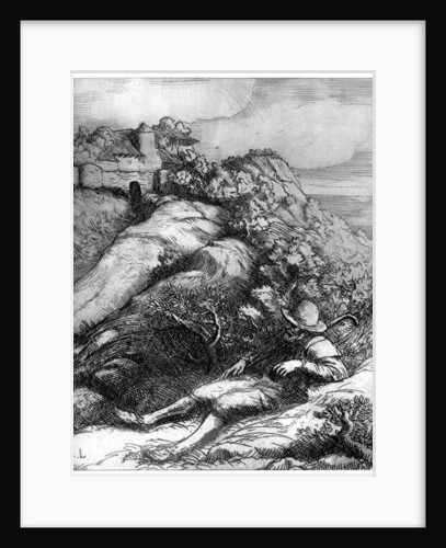 Shepherd Resting by Alphonse Legros