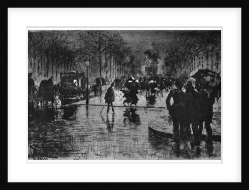 Retour des Champs-Elysees by Felix Hilaire Buhot