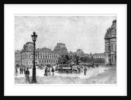 The Louvre by Adolphe Theodore Jules Martial Potemont