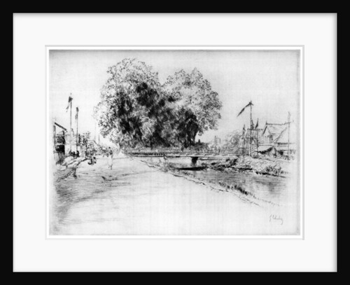 Canal a Troyes by Gustave Leheutre