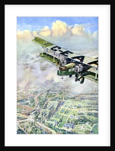 An aeroplane over London by GH Davis