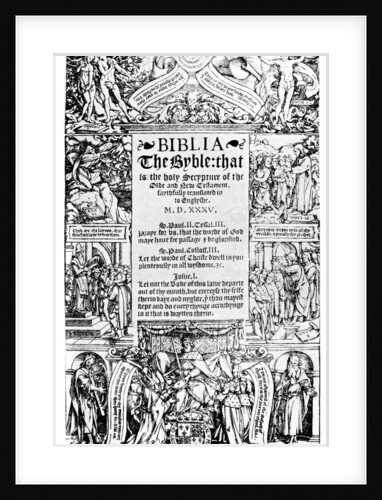 Title page of the Coverdale Bible by Anonymous
