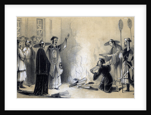 Burning of the Chinese books, 3rd century BC by JW Giles