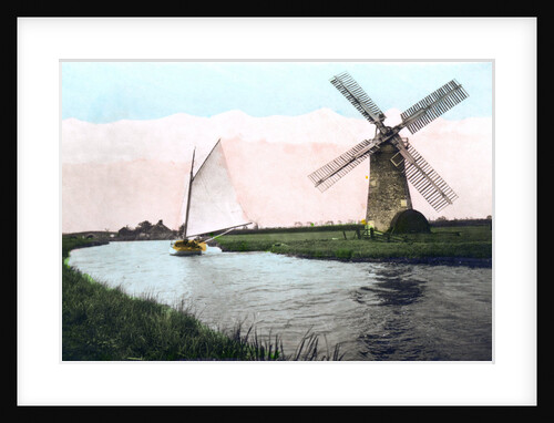 A windmill on the Norfolk Broads, Norfolk by Cavenders Ltd