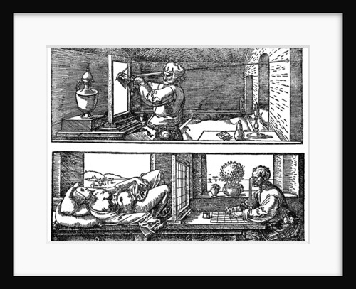 Perspective machine by Albrecht Dürer