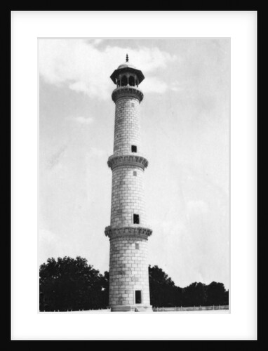 A minaret at the Taj Mahal, Agra, India by Anonymous