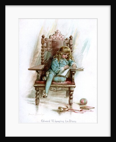 Edward VI, keeping his Diary by Frances Brundage