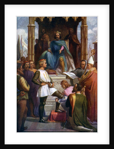 The Black Prince being made a Knight of the Garter by Anonymous