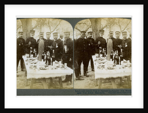 Lunch with General Nogi at Japanese headquarters, Port Arthur, Manchuria by Underwood & Underwood