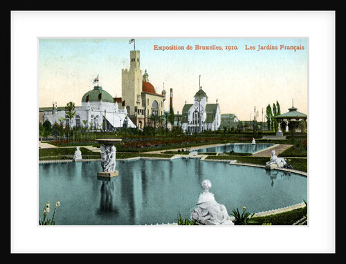 The French Garden, Universal Exhibition, Brussels, Belgium by Valentine & Sons