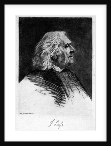 Franz Liszt (1811-1886), Hungarian composer and pianist by Carl Jander