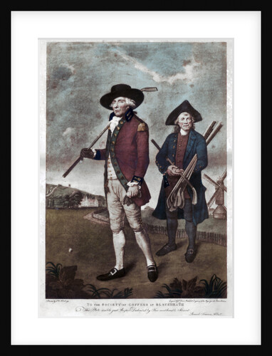 A golfer and his caddie by Valentine Green