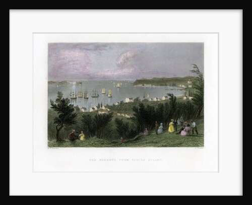 The Narrows as seen from Staten Island, New York, USA by E Finden