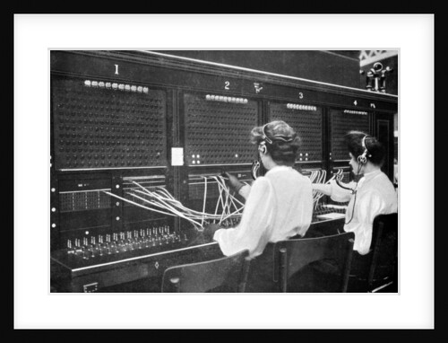 Switchboard operators at work by Anonymous