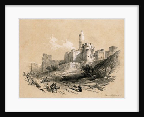 The Tower of David, Jerusalem, Israel by David Roberts