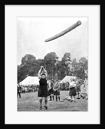 Tossing the caber at the Highland games, Scotland by Fox