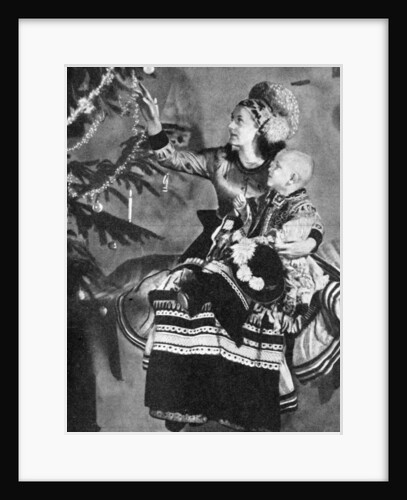 Mother and child with Christmas tree, Matyo people, Miskole, Hungary by Anonymous