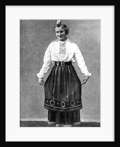 Estonian woman in traditional dress by Anonymous