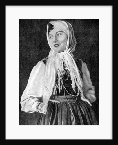 Polish woman in traditional dress by Anonymous