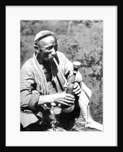 Uzbek man smoking calian, Samarkand by Anonymous