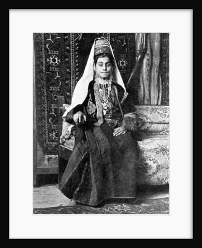 Christian woman in a wedding dress, Palestine by Donald McLeish