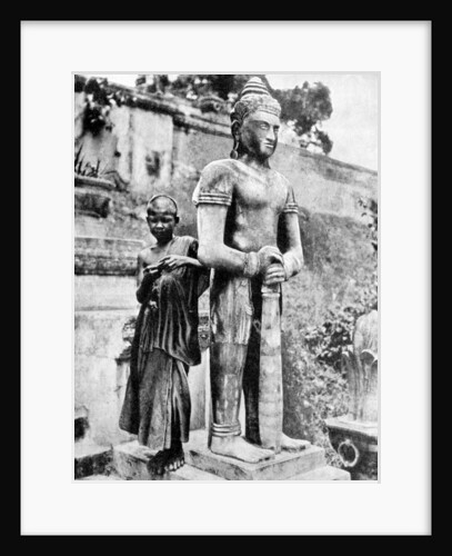 Youthful devotee of the great Buddha by Ewing Galloway