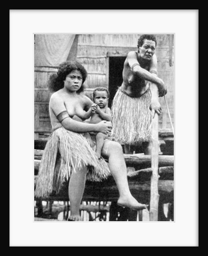 A mother and her child, Papua, New Guinea by Ewing Galloway