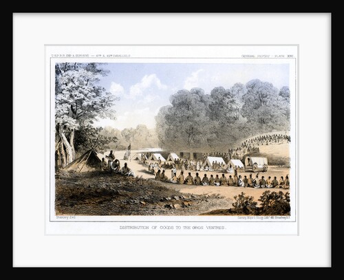 Distribution of goods to the Gros Ventres 26 August 1853 by John Mix Stanley