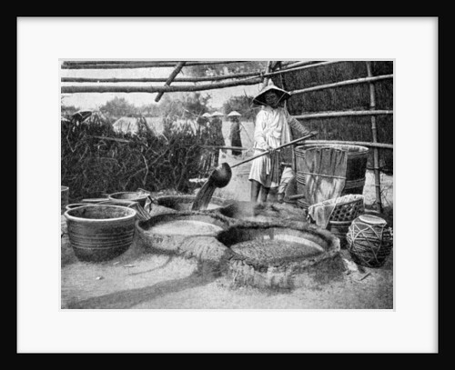 Clarifying sugar cane juce, Annam, Vietnam by Anonymous
