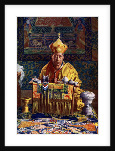 The Deb Raja, acting head of the Buddhist Church of Bhutan by John Claude White