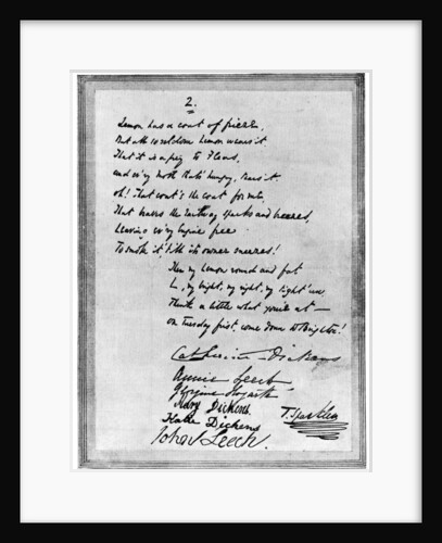 Rhyming letter from Charles Dickens to Mark Lemon by Anonymous