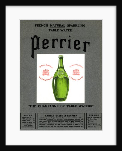 Advertisement for Perrier water by Anonymous