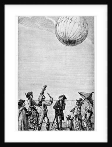 Ascension of a Montgolfier balloon by Anonymous