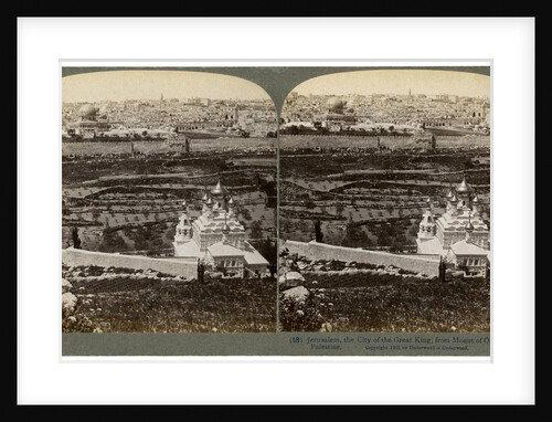 Jerusalem, as seen from the Mount of Olives, Palestine by Underwood & Underwood
