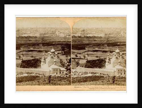 Jerusalem, as seen from the Mount of Olives, Palestine by Underwood & Underwood