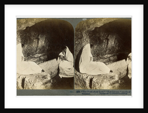 The tomb of Jesus, outside Jerusalem, Palestine by Underwood & Underwood
